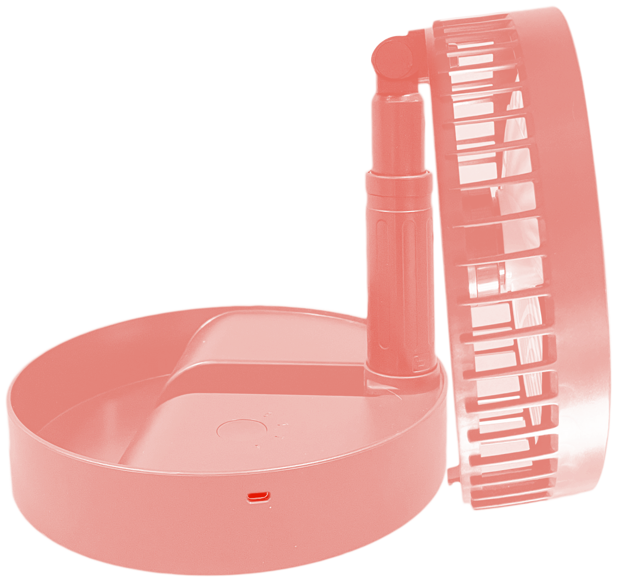 Складной настольный портативный вентилятор Haifisch аккумулятор 3600 mah (Розовый) - фотография № 6