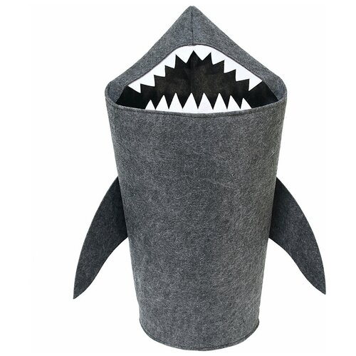 фото Корзина для хранения funny "акула", 30x25x76 см, цвет тёмно-серый eva