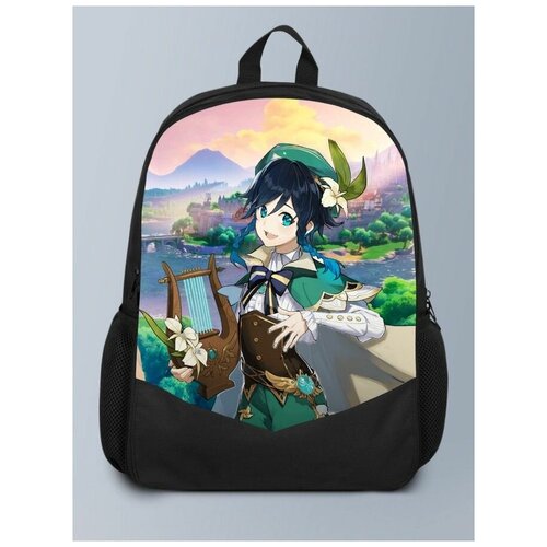 фото Черный рюкзак с принтом игры геншин genshin impact,венти, фэнтази, рпг - 13 brutbag