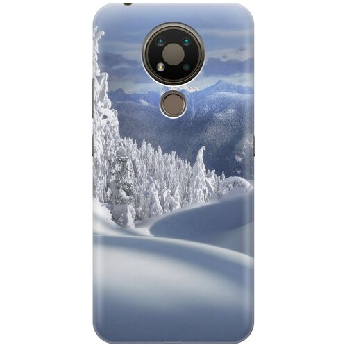 фото Силиконовый чехол на nokia 3.4 / нокиа 3.4 с принтом "заснеженный лес и горы gosso