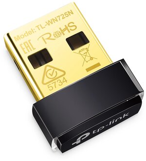 Сетевой адаптер TP-LINK TL-WN725N, черный