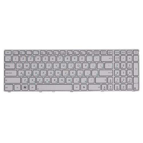 Клавиатура для ноутбука Asus белая с рамкой гор Enter 1027₽
