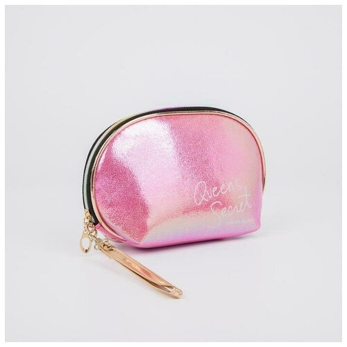 фото Косметичка на молнии, с ручкой, цвет малиновый нет бренда