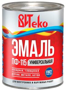 Эмаль ПФ-115 светло-<b>серая</b> 0,8кг "ВИТеко"