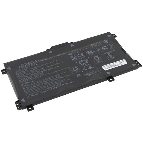 аккумулятор lko3xl для ноутбука hp envy x360 convertible 15 bp 15 bq 15 cn 15m bp 11 55v 4835mah черный Аккумулятор LK03XL для HP Envy 17 / 17-AE / Envy X360 15 (L09911-141, TPN-W127)