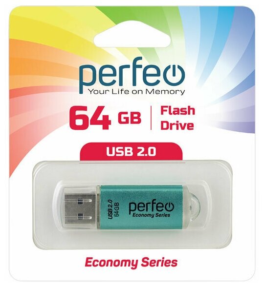 USB флешка Perfeo USB 64GB E01 Green ES