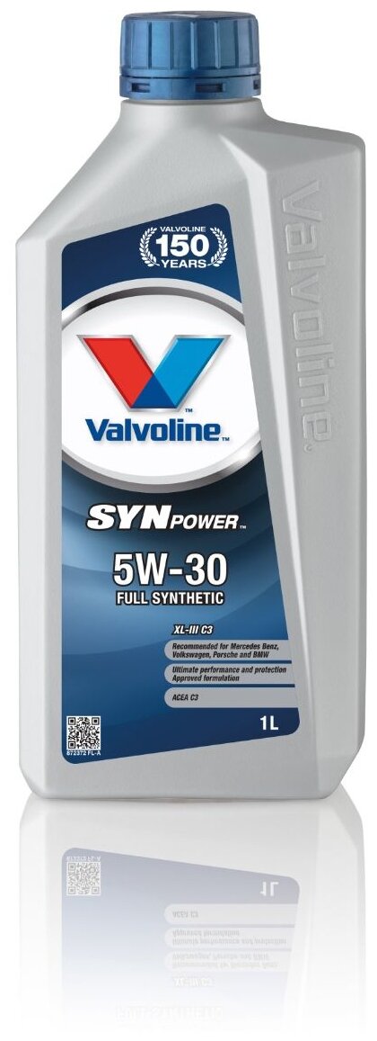 Синтетическое моторное масло VALVOLINE SynPower XL-III C3 5W-30, 1 л.