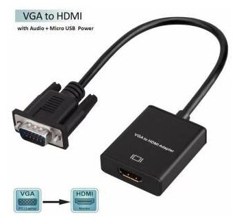 Видеоадаптер VGA+Audio -> HDMI, 1080p | ORIENT C206