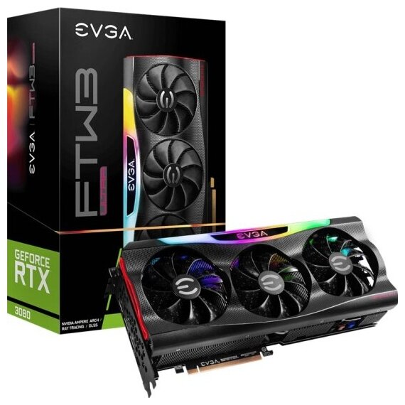 EVGA Видеокарта EVGA GeForce RTX 3080 FTW3 ULTRA GAMING 10GB #10G-P5-3897-KL