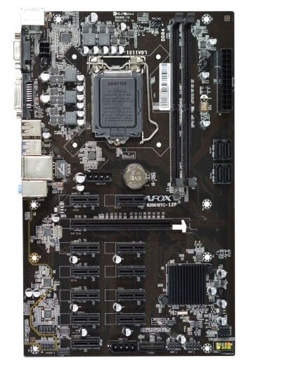 Материнская плата AFB250-BTC12EX RTL Motherboard Intel B250 LGA1151, BTC Version, Dual Channel DDR4,10/100M onboard, ATX (783767)