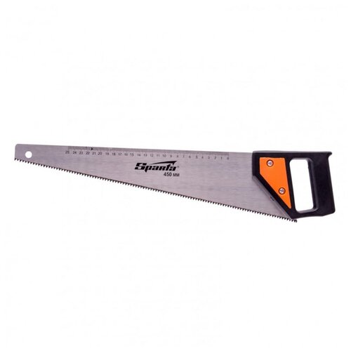 Ножовка по дереву, 450 мм, 5-6 TPI, каленый зуб, пластиковая рукоятка, SPARTA 232335
