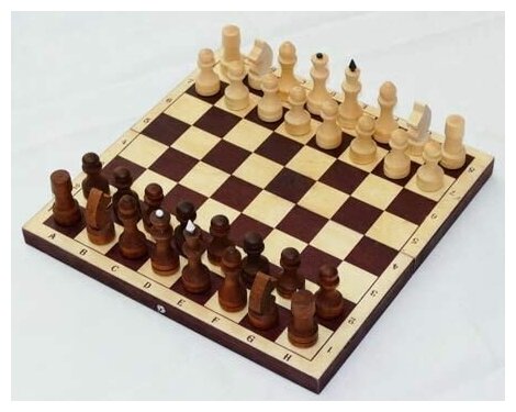 Настольная игра Шахматы обиходные парафинированные в темной доске 290х145х38мм Р-12