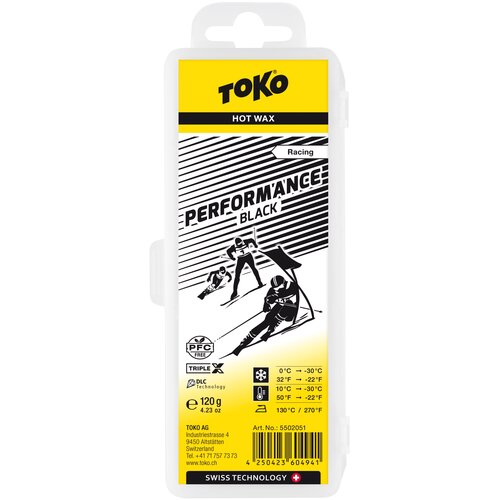 Мазь скольжения, мазь для лыж TOKO Performance, black горячий воск hot wax grass 1 л