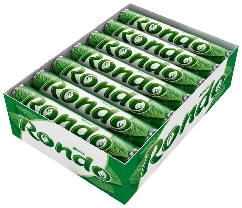 Rondo освежающие мятные конфеты с сахаром Мята 14 шт30 гр - фотография № 1