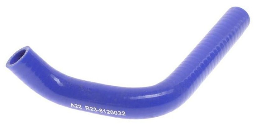 Патрубок ГАЗель Next отопителя дополнительного синий силикон MEGAPOWER A22 R23.8120032