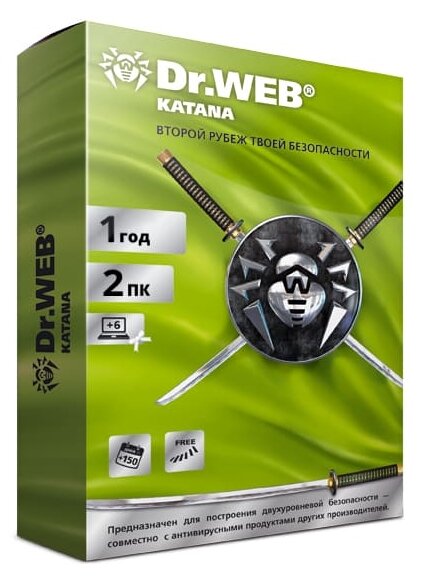 Dr.Web KATANA, на 24 мес., 2 лиц., право на использование (LHW-KK-24M-2-A3)