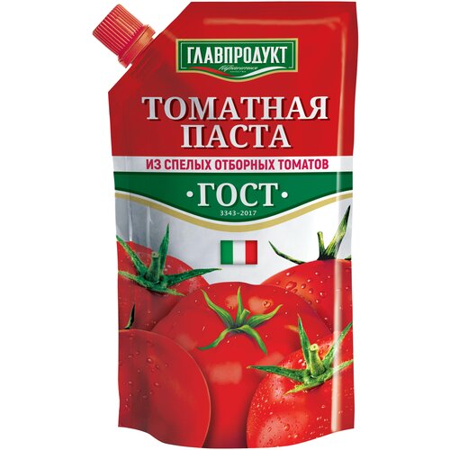 Главпродукт томатная паста, дой-пак, 200 г