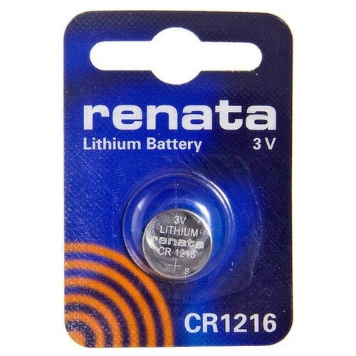 Батарейка CR1216 - Renata (1 штука) батарейка r399 renata sr927w 1 штука