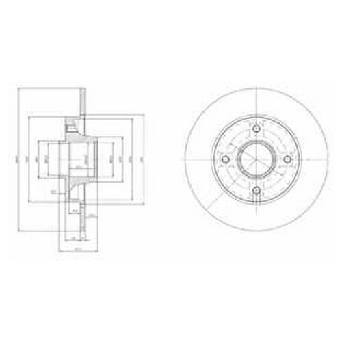 фото Bg9021rs delphi диск задний тормозной + подшипник 307/с4