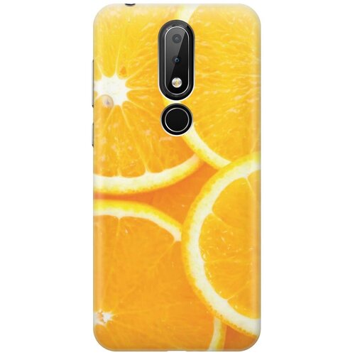 Ультратонкий силиконовый чехол-накладка для Nokia 6.1 Plus, X6 (2018) с принтом Апельсины силиконовый чехол капли на стекле на nokia 6 1 plus x6 2018 нокиа 6 1 плюс х6 2018