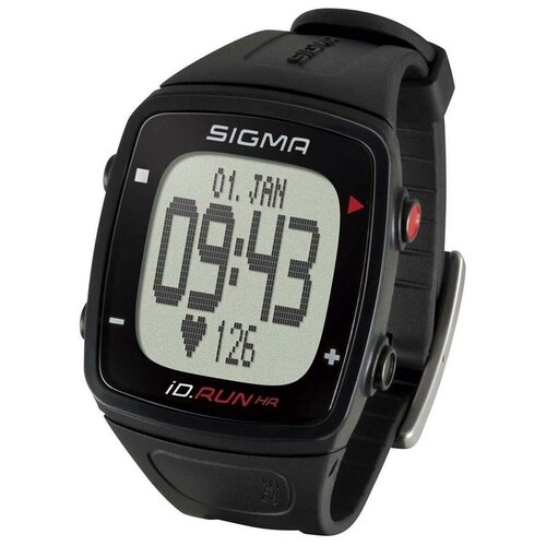 Пульсометр 4-024900 iD.RUN HR фитнес часы с пульсометром, GPS, NFC(Android), 39 функций, USB, черные SIGMA