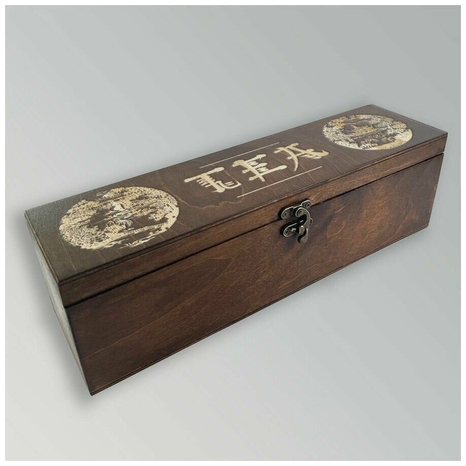 Коробка органайзер для чайных пакетиков из дерева с крышкой - 40 - фотография № 1