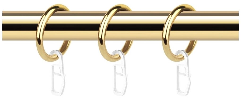 Кольцо с крючком OLEXDECO 16 мм, Золото