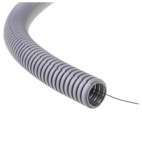 Труба гофрированная, d=32 мм, 50 м, ПВХ, с зондом
