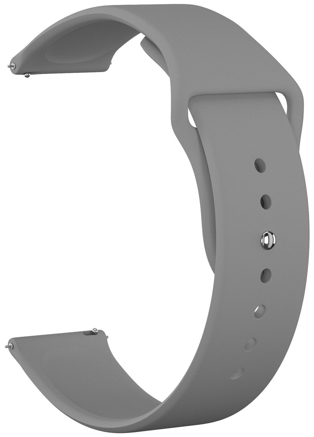 Ремешок силиконовый GSMIN Sport Band 22 для Samsung Gear S3 Frontier / Classic / Galaxy Watch (46 mm) (Серый)