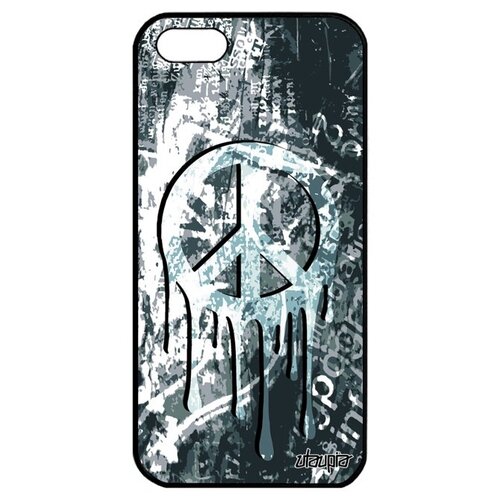 фото Защитный чехол на телефон // apple iphone 5 5s se (2016) // "peace and love" символ стиль, utaupia, серый