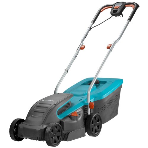 Электрическая газонокосилка GARDENA PowerMax 1200/32, 1200 Вт, 32 см электрическая газонокосилка gardena powermax 1200 32 1200 вт 32 см