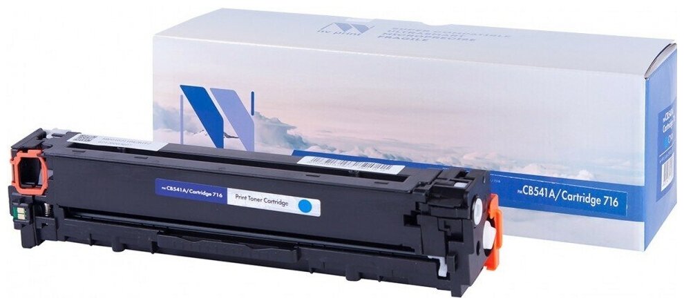 Картридж NV Print CB541A/ 716 Голубой для принтеров HP LaserJet Color CP1215/ CM1312/ CM1312nfi/ CP1215/ Canon i-SENSYS LBP5050/ LBP5050n/ MF8030Cn/ MF8040Cn/ MF8050Cn/ MF8080Cw, 1400 страниц