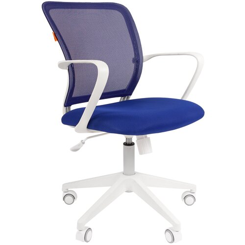 фото Кресло chairman 698 белый пластик tw-10/tw-05 синий