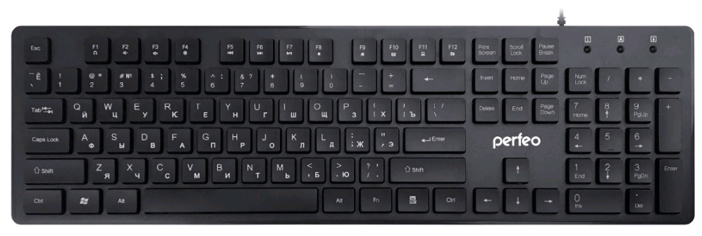 Клавиатура проводная Perfeo PF-4829 черная
