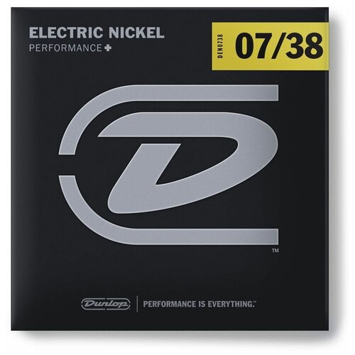 Струны для электрогитары, никель 07-38 Dunlop Electric Nickel Performance+ DEN0738 струны для электрогитары dunlop den1052