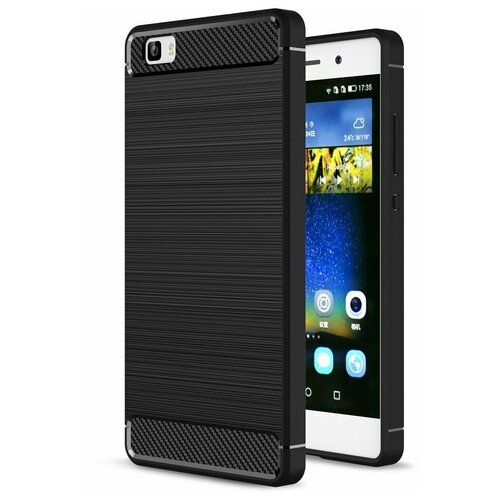 Чехол-накладка Carbon Fibre для Huawei P8 Lite (черный)