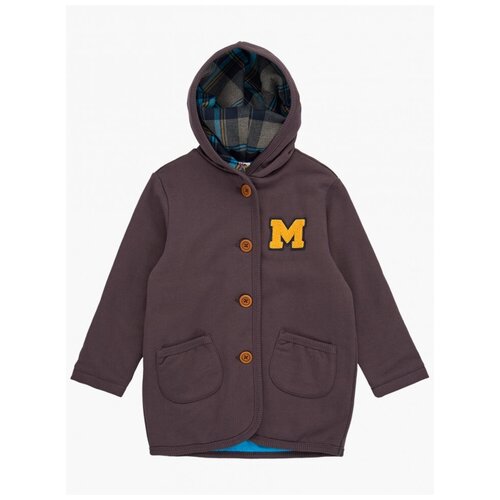 фото Толстовка для мальчика mini maxi, модель 7759, цвет серый/черный, размер 98
