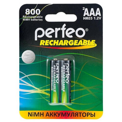 фото Аккумулятор perfeo aaa800mah/2шт