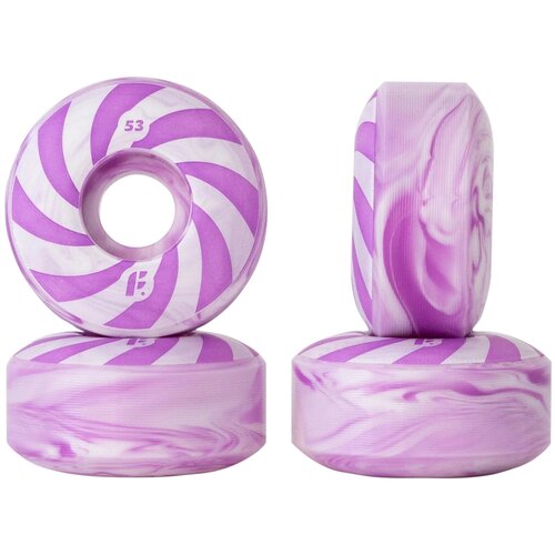 Колеса для скейтборда Footwork swirl purple, размер 52 мм, жесткость 99A, форма classic