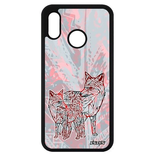фото Защитный чехол на телефон // huawei p20 lite // "лиса" тайга лисица, utaupia, розовый