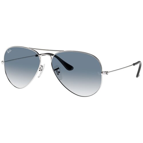 солнцезащитные очки ray ban ray ban rb 3025 003 32 rb 3025 003 32 серебряный Солнцезащитные очки Ray-Ban RB 3025 003/3F, серебряный, голубой