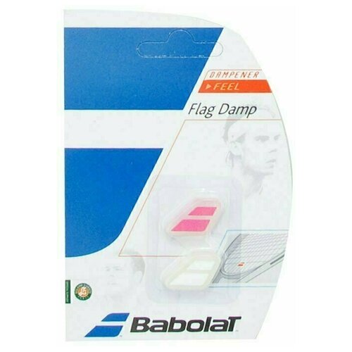 фото Виброгаситель babolat flag damp, арт.700032-184, бело- розовый