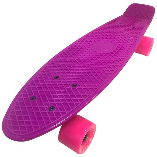 фото Пенни борд / penny board 22 скейтборд фирменный fishskateboards розовый на розовых колесах fish board 22