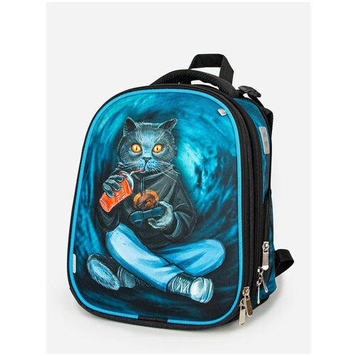 Рюкзак школьный каркасный Кот-геймер