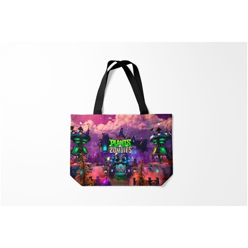 фото Сумка-шоппер / 46х35 см / геймерам / plants vs. zombies vs burnettie