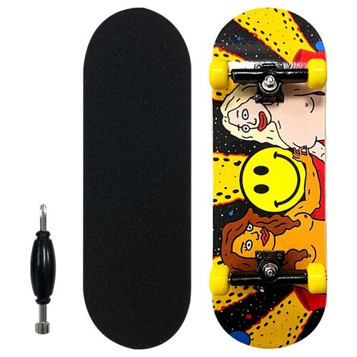 Фингерборд, профессиональный fingerboard Black market Deck 32 mm, пальчиковый скейтборд 1