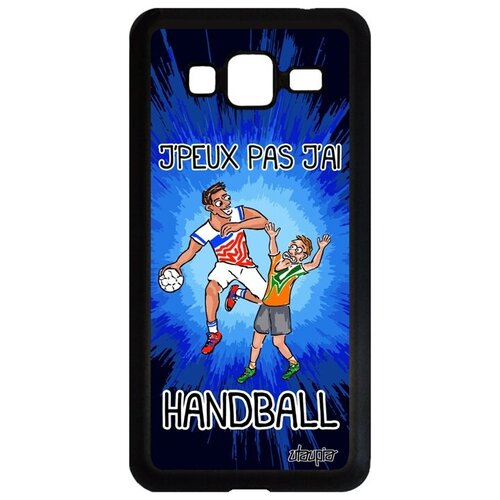 фото Простой чехол на телефон // galaxy j3 2016 // "не могу - у меня гандбол!" повод комикс, utaupia, синий
