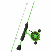 13 FISHING Комбо набор 13 Fishing Radioactive Pickle Ice Combo 25" MH - FF Ghost w/ NEW Line Window + Tickle St