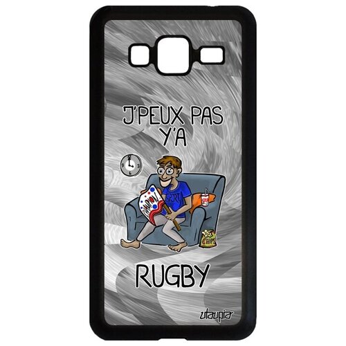фото Яркий чехол на телефон // samsung galaxy j3 2016 // "не могу - смотрю регби!" спорт игра, utaupia, серый
