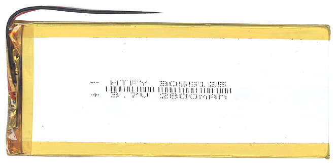 Аккумулятор Li-Pol (батарея) 3*55*125мм 3pin 3.7V/2800mAh